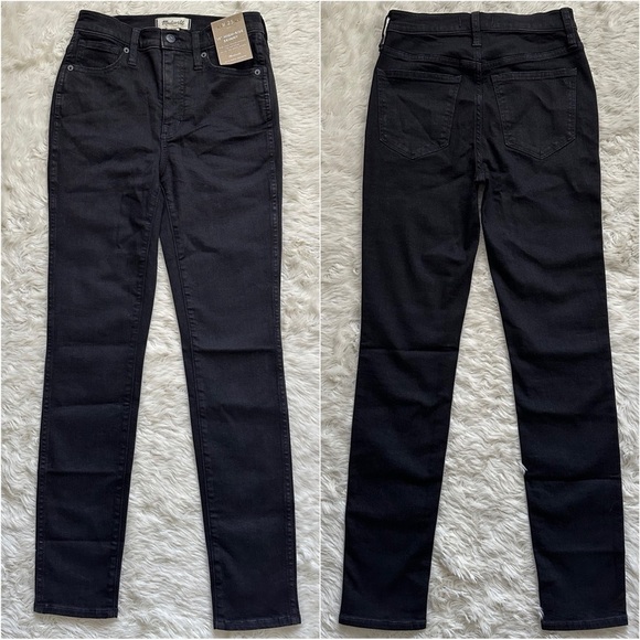 Madewell Jeans 10" High-Rise Skinny Stretch Black 25 NWT New - Picture 5 of 12